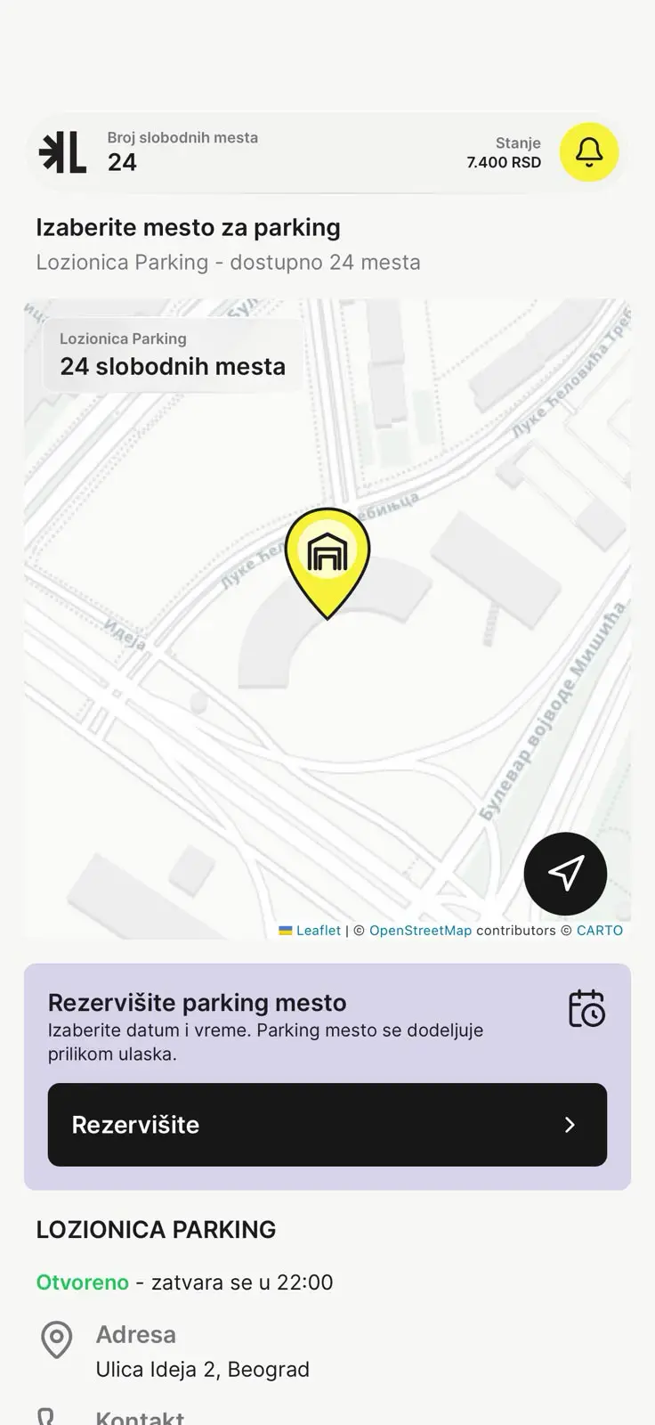 Rezervacije parking mesta
